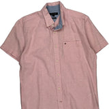 Tommy Hilfiger Short Sleeve Shirt - Medium Pink Cotton