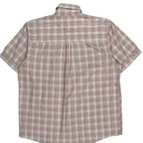 Wrangler Checked Short Sleeve Shirt - Medium Red Cotton