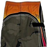 Age 7 Billabong Camo Sport Shorts - Small Orange Polyester