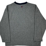 Tommy Jeans Fleece - Large Grey Cotton