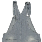 Dickies Striped Overalls - XL Blue Cotton