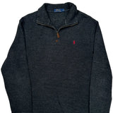 Polo By Ralph Lauren 1/4 Zip - Large Gray Cotton