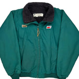 Pepsi Columbia Graphic Bomber Jacket - Large Green Polyester