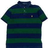 Polo By Ralph Lauren Striped Polo Shirt - XL Blue Cotton
