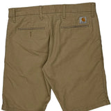 Carhartt Chino Shorts - 32W 10L Khaki Cotton