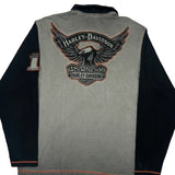 Motorcycles Harley Davidson Graphic 1/4 Zip - XL Black Cotton