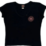 Harley Davidson Graphic T-Shirt - Medium Black Cotton