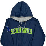Seahawks Nfl Football Windbreaker - Large Gray Polyester