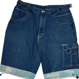 Fox Cargo Shorts - 36W 12L Light Wash Cotton