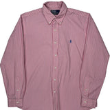 Polo By Ralph Lauren Striped Shirt - Large Pink Cotton