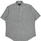 Ralph Lauren Striped Short Sleeve Shirt - 3XL Gray Cotton