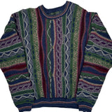Croft & Barrow Striped Sweater - Large Multicoloured Cotton Blend