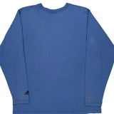 Adidas Striped Long Sleeve T-Shirt - Large Blue Cotton