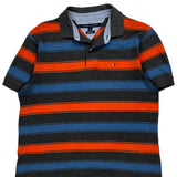 Tommy Hilfiger Striped Polo Shirt - Medium Multicoloured Cotton