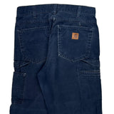 Carhartt Double Knee Carpenter Pants - 32W 25L Navy Cotton