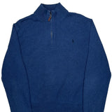 Polo By Ralph Lauren 1/4 Zip - XL Blue Cotton