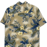 Caribbean Joe Floral Hawaiian Shirt - Small Beige Viscose