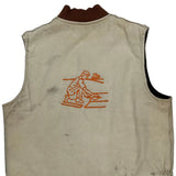 Construction Worker Graphic Carhartt Gilet - XL Beige Cotton