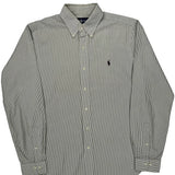 Ralph Lauren Striped Shirt - Medium Black & White Cotton