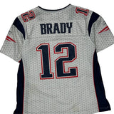 New England Patriots Reebok #12 Brady Football Jersey - Medium Blue Polyester