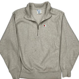 Reverse Weave Champion 1/4 Zip - Medium Gray Cotton Blend