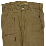 Carhartt Trousers - 30W 32L Khaki Cotton