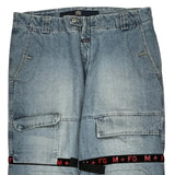 Francois Girbaud Cargo Trousers - 41W 22L Light Wash Denim