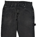 Dickies Carpenter Trousers - 30W 32L Black Cotton