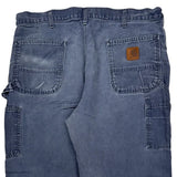 Carhartt Double Knee Carpenter Pants - 36W 31L Gray Cotton