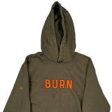 Burn Carhartt Graphic Hoodie - Medium Green Cotton