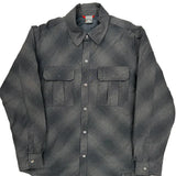 Nike Acg Checked Jacket - Large Gray Polyester