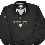 Pittsburgh Steelers Reebok Football Windbreaker - Large Black Polyester