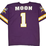Minnesota Vikings Logo Athletics Nfl Football Jersey - Large Purple Cotton