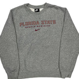 Nike College Sweatshirt - Small Gray Cotton