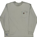 Carhartt Long Sleeve T-Shirt - 2XL Gray Cotton
