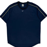 Nike T-Shirt - XL Navy Polyester