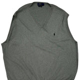 Polo By Ralph Lauren Sweater Vest - 4XL Gray Cotton
