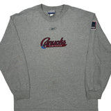 Vancouver Canucks Reebok Nhl Long Sleeve T-Shirt - XL Grey Cotton