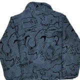 Made In USA Woolrich Fleece Jacket - Large Blue Polyester