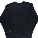 Champion Spellout Sweatshirt - Medium Black Cotton