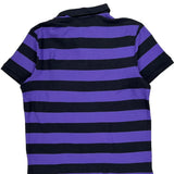 Nike Striped Polo Shirt - XL Purple Cotton