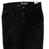 Carhartt Cargo Carpenter Trousers - 32W 31L Black Cotton