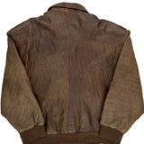Unbranded Bomber Leather Jacket - Large Brown Leather