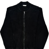 Calvin Klein Track Jacket - Medium Black Cotton Blend
