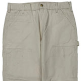 Carhartt Double Knee Carpenter Trousers - 33W 32L Cream Cotton