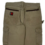 Wrangler Cargo Pants - 33W 32L Khaki Cotton