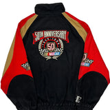 50Th Anniversary Logo Athletics Nascar Varsity Jacket - XL Black Cotton