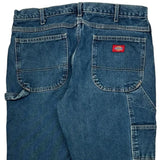 Dickies Carpenter Pants - 34W 32L Blue Cotton