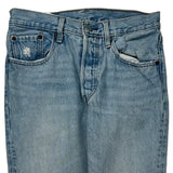 501 Levis Jeans - 28W UK 8 Light Wash Cotton