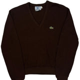 Lacoste Sweater - Small Brown Cotton